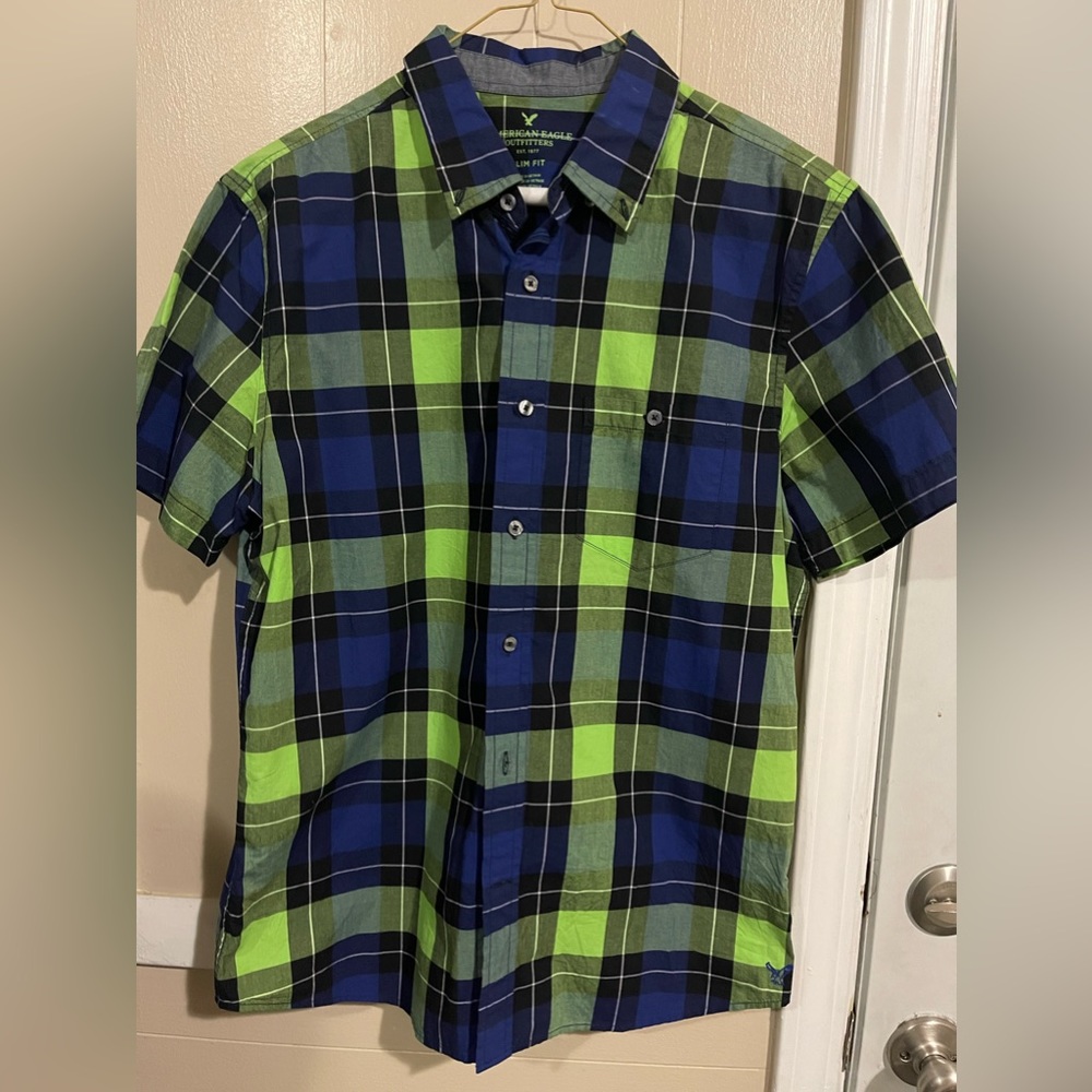 American Eagle Outfitters Slim Fit Plaid Shirt